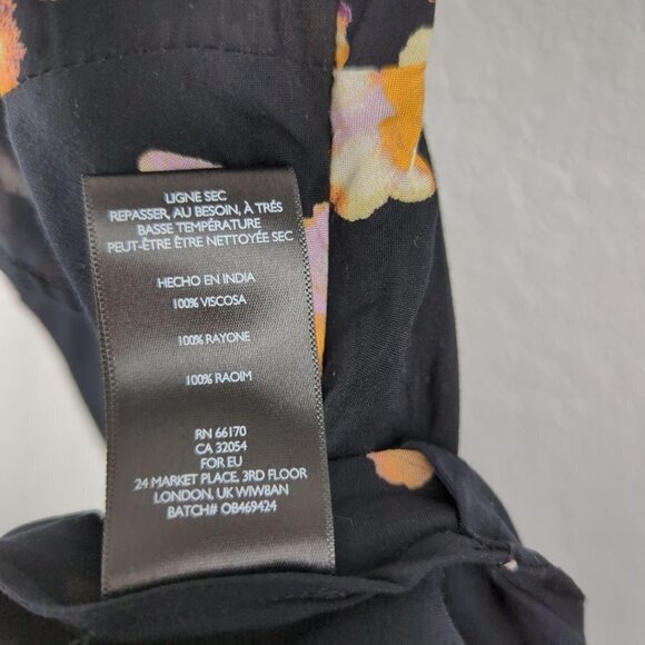 UO Kimchi Blue Sabina Floral Ruffle Wrap Lace Up Mini Dress Est. Size Small - Picture 9 of 11